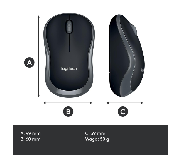 LOGITECH M185 GREY 910-002238 - 69022 - zdjęcie 15